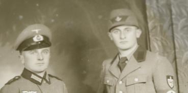 Preview: altes Glasnegativ - Portrait Soldat und R.A.D. Mann  Abteilung 145/10